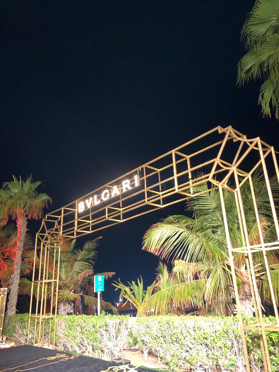 Bvlgari illuminated event entrance structure